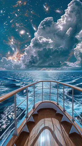 🛥️🌊 A peaceful cruise under ethereal skies! 🌌✨ #ai #aiart #fantasy #dreamy #magic #fantasyart #cruise #meditate #relaxation #ocean #ethereal #relaxingvideo #fyp #pov