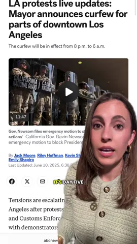 Los Angeles Mayor Karen Bass just issued an 8pm - 6am curfew for parts of LA and immigration protests continue. It comes as California’s legal standoff escalates over President Trump’s deployment of the National Guard & U.S. Marines. 