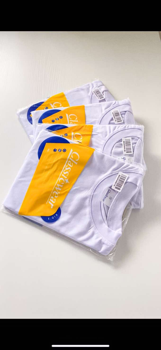 plain roundneck white shirt for kids 🤍 #whiteshirtforkids #whiteshirt #plainshirt #roundnecktshirt 