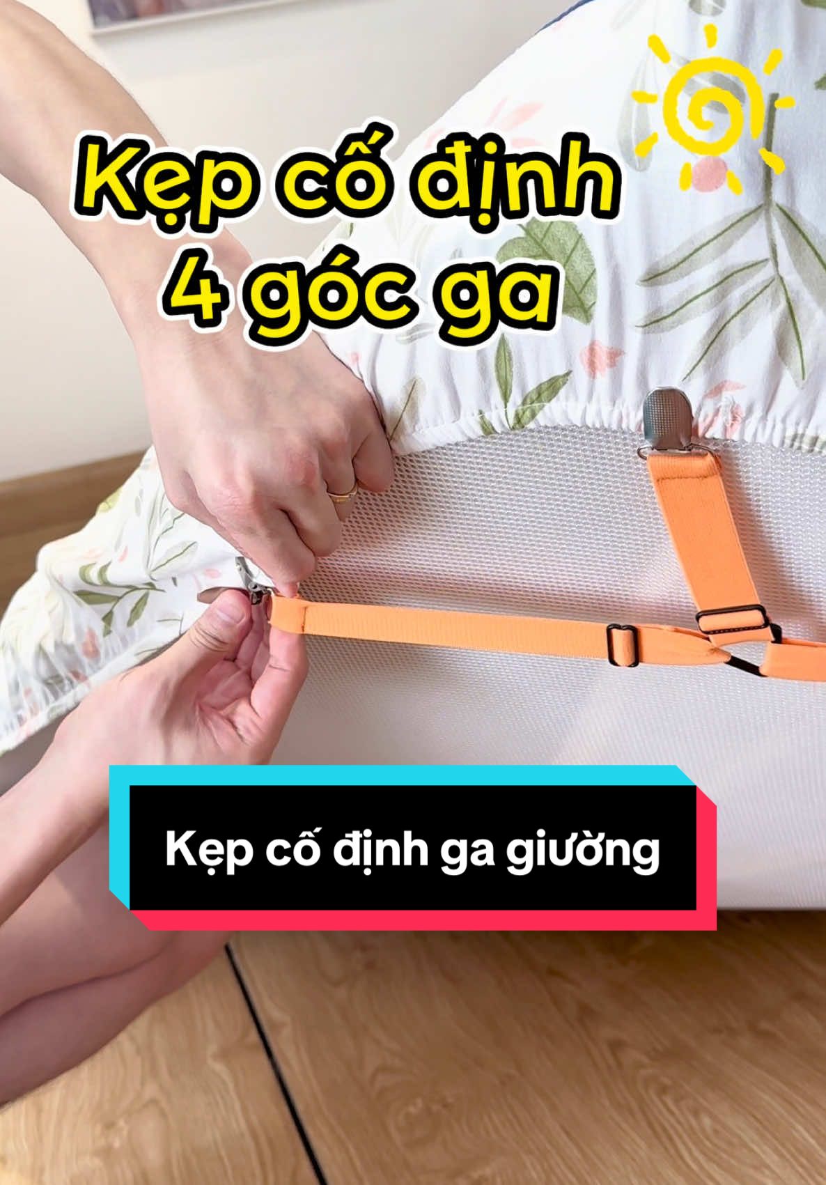 Chán cảnh mỗi sáng thức dậy ga giường bung bét? Có cái này xong, ngủ dậy thấy iu đời hẳn.  #giađìnhhàmoon #xuhuong #kẹpgagiường #giadungthongminh #mẹovặt #tiệních #nhà_đẹp 