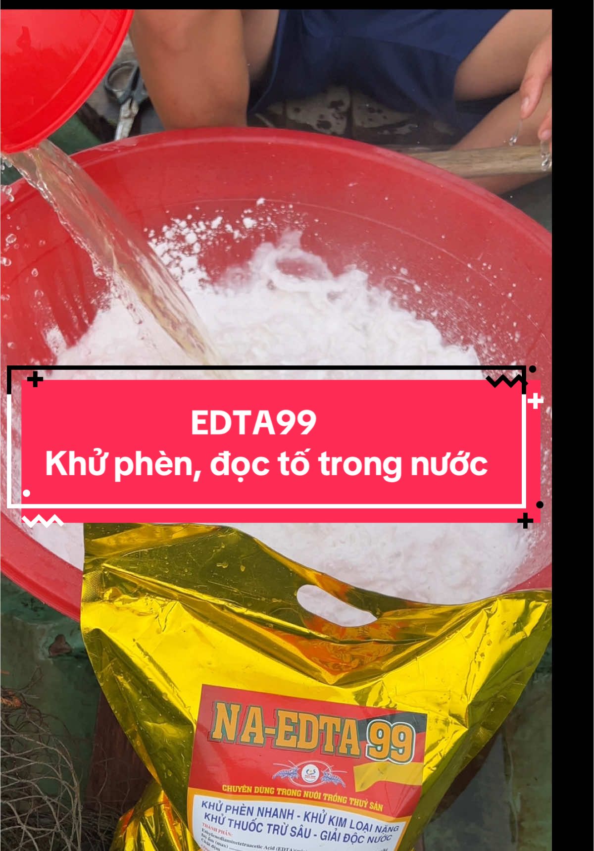EDTA99 Khu phèn, đọc tố trong nước, kim loại nặng túi 5kg #edta #khuphen #vattuthuysankyluong 