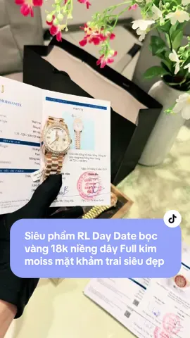 Siêu phẩm RL Day Date bọc vàng 18k niềng dây Full kim moiss mặt khảm trai siêu đẹp #TikTokAwardsVN #xuhuong2025 #donghonam #donghodep #rolex #tuyendongho 
