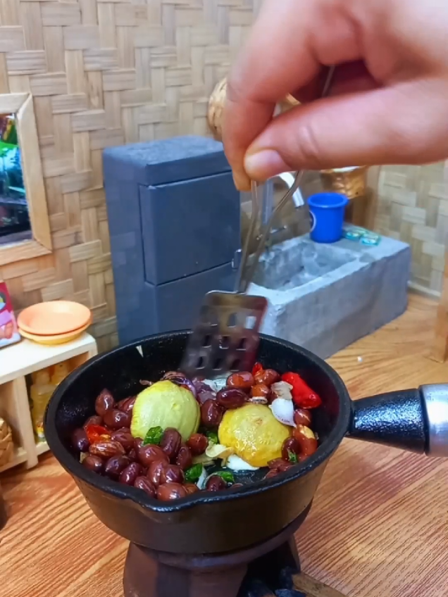 Masak mini tradisional sangat menyenangkan 🥰 #minicooking #tinykitchen #dapurmini