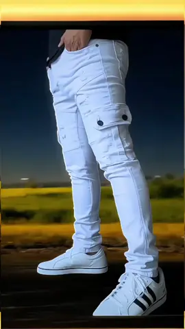 Celana Panjang Cargo Pria Putih soft jeans #celanacargo #celanacargopria #celanapria 