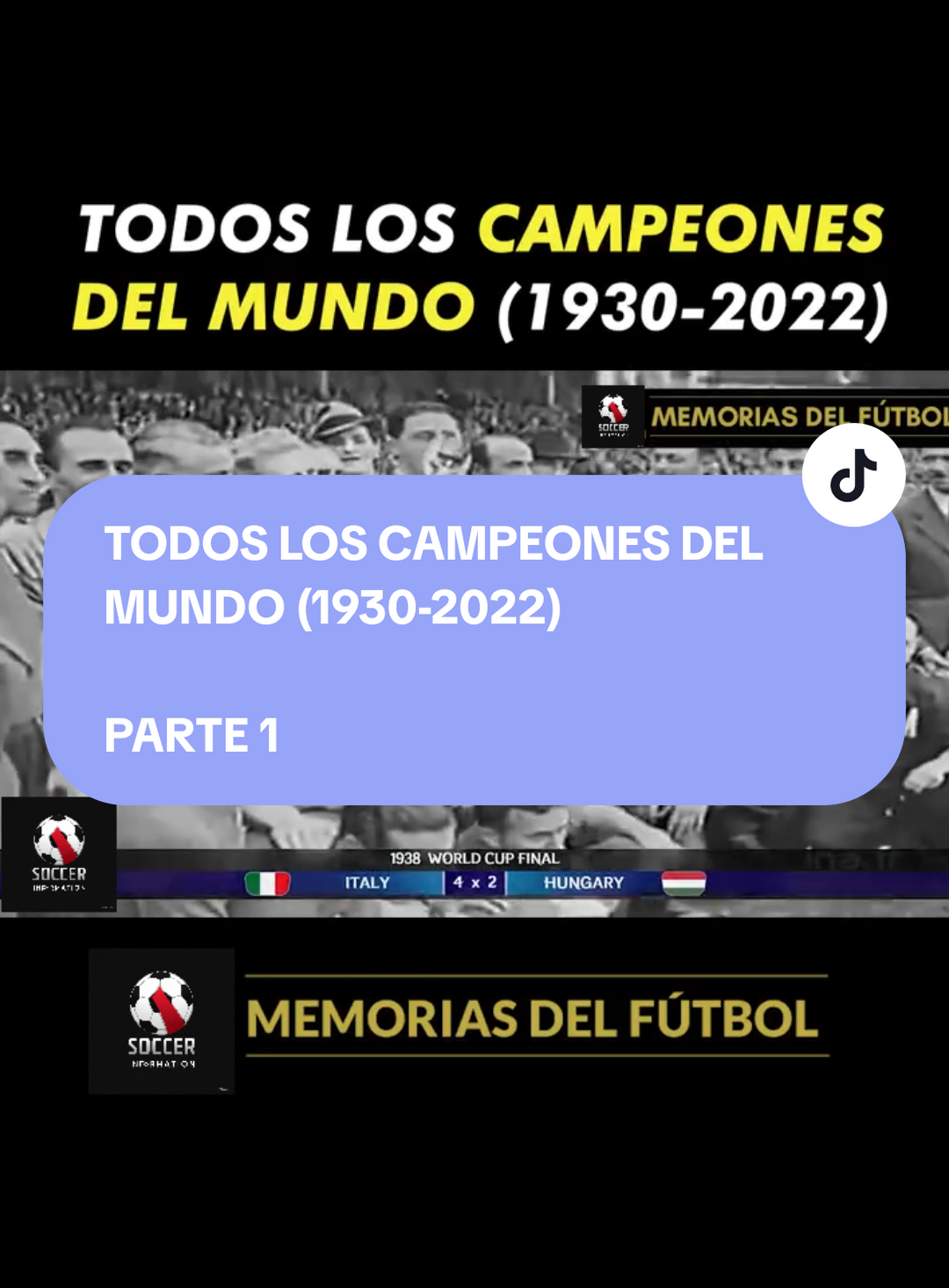 Todos los campeones del mundo (1930-2022) Parte 1 #tiktokfutbol #amantesdelfutbol #deportistas #campeonesdelmundo #copadelmundo #futbol #🌎 #historia #campeones 