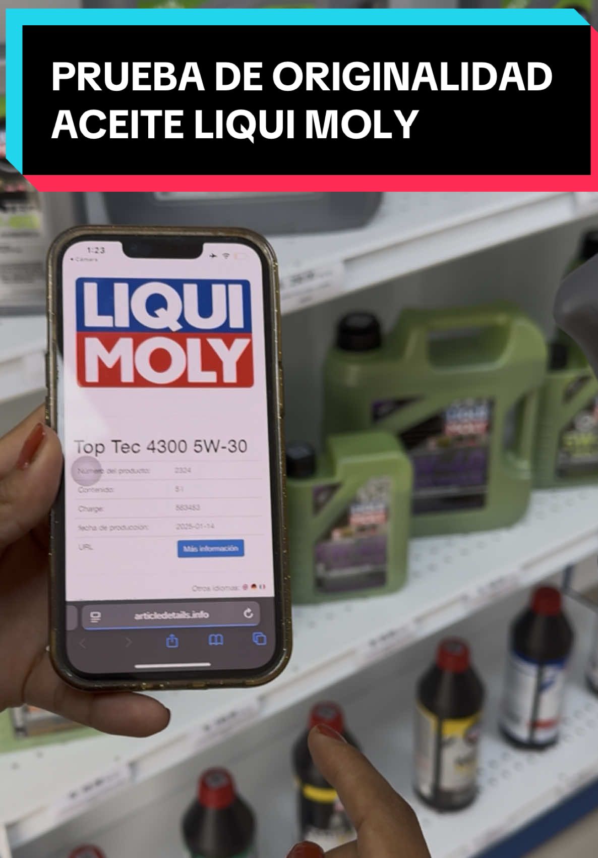 Respuesta a @hugoccp hacemos la prueba de originalidad del aceite Liqui Moly 🛢️ @liquimarket  #aceite #liquimoly #liquimarket #autoxica #4runner #toyota #4x4 #offroad 