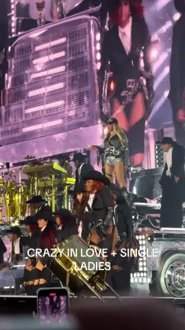 @Beyoncé performing Crazy In Love & Single Ladies last night #beyoncé #cowboycarter #cowboycarterlondon #beyoncélondon #beyoncépit 