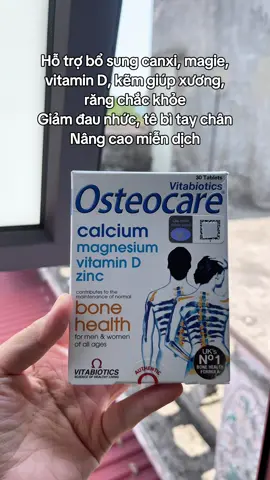 Viên uống Osteocare hỗ trợ xương chắc khoẻ #vitabiotics #VEpharma #osteocare #canxi #magie #kem #vitaminD #xuongkhop 