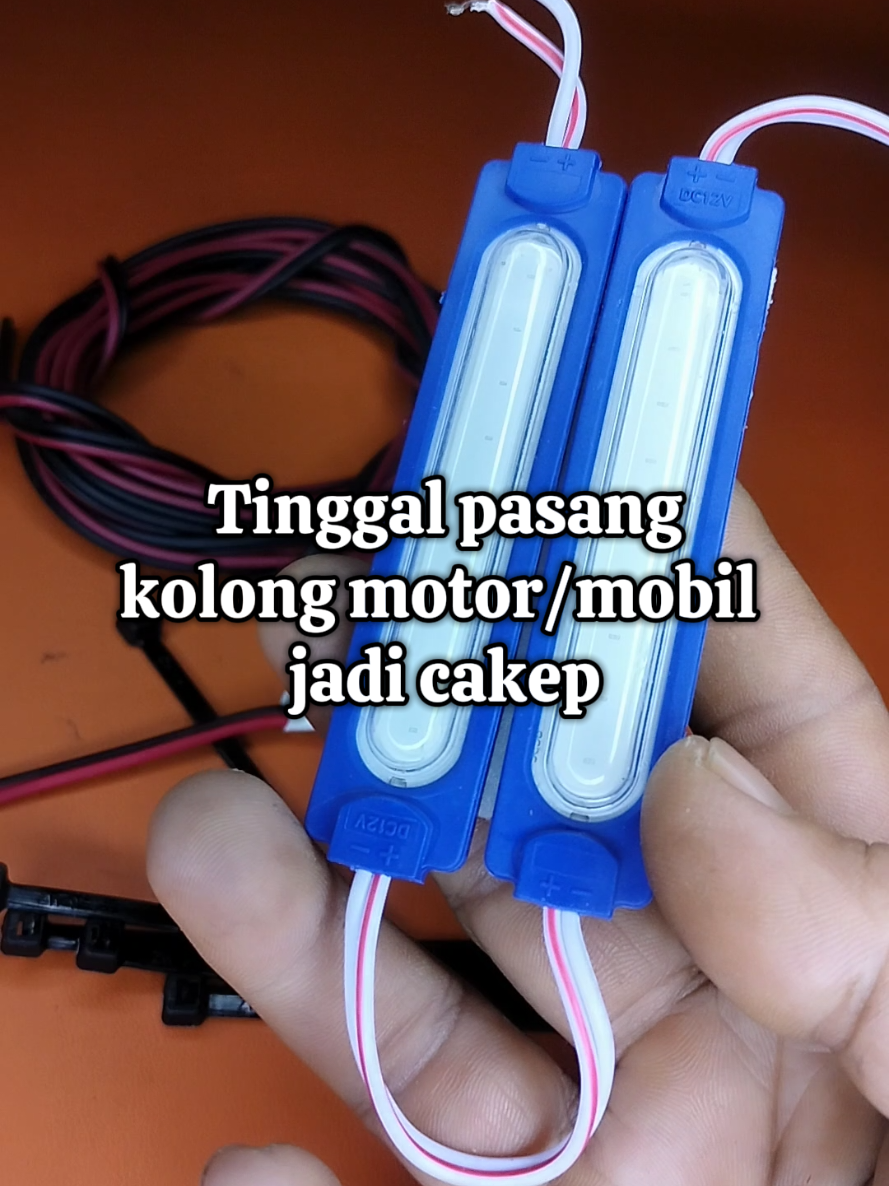 PAKET 2 LAMPU KOLONG MOTOR + MODUL KEDIP + 1M KABEL MONTOYA + SAKLAR ISI PAKET - 2 BIJI LED COB 6818 ROHS DC 12V ANTI AIR - 1 METER KABEL MERAH HITAM MONTOYA 2X14 SERABUT TEMBAGA KUNING SNI - 1 BIJI SAKLAR ON/OFF 1 BIJI MODUL KEDIP - 1 HELAI SOLASI BAKAR / HEATSHRINK - 3 BIJI KABEL TIES PANJANG 15CM MODUL SUDAH DI SET KEDIP PESAWAT SPEED 8 PALING LAMA OTOMATIS MODUL 100% BERFUNGSI! #lampukolong #lampuvariasi #lampuled#lampumodul 