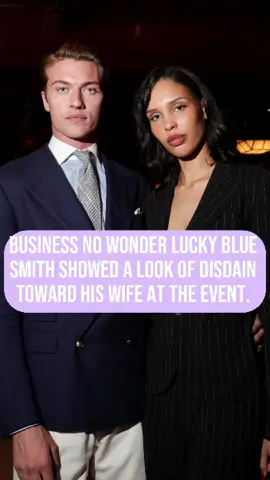 No wonder Lucky Blue Smith showed a look of disdain toward his wife at the event. #usa #foryou #fyp #celebrities 