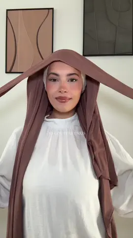 JERSEY PREMIUM ANTIGLISS À NOUER disponible sur le site ( lien en bio ) Réf : MARRON MAUVE#hijab #hijabjersey #jerseypremium #lovejersey 