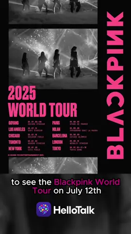 ⚠️ ONLY 8 DAYS LEFT ⚠️ Blinks! Here is your chance to see Blackpink in LA on July 12, 2025, for FREE! 🖤💖 HelloTalk is giving away 3 tickets + flight & room packages for you and a friend to see the queens live! How to enter: 1️⃣ Click on the link in bio  2️⃣ Sign up for HelloTalk 3️⃣ Complete bonus entries 📅 Draw on June 20, 2025  🏆 Winners contacted same day ⏰ 48-hour response required or we will need to re-draw! Good luck! Let's kill this love! 🖤💖 *Must be legal residents of the United States of America and be 18+ years old. We'll be interviewing winners on camera! See link for full terms and conditions #blackpink #blackpinkworldtour #blackpinkworldtour2025 #rose #jennie #lisa #jisoo #losangeles #hellotalk #hellotalksweepstake #sweepstake #kpop #losangelesconcert 