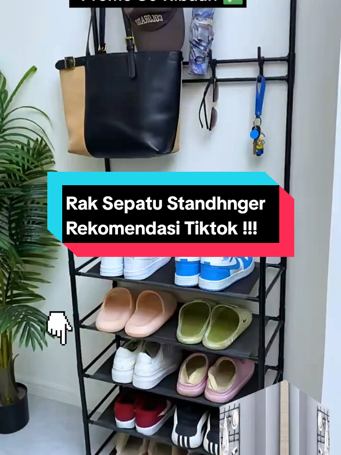 Membalas @nur.kakim2 Rak Sepatu standhanger serbaguna #raksepatu #raksepatususun #raksepatumurah #standhanger 