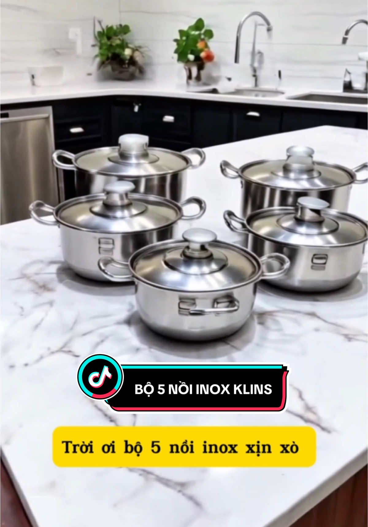 BỘ 5 NỒI INOX KLINS#xuhuong #xuhuongtiktok #tranding #trandingvideo #dogiadung #dogiadungtienich #dogiadungthongminh #giadungtienloi #giadungthongminh #nồi #nồiinox 