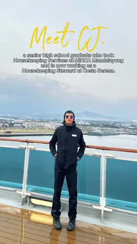 Meet CJ, a senior high school graduate who took Housekeeping Services at MIHCA Mandaluyong and is now working as a Housekeeping Steward at Costa Serena. #MIHCAMandaluyong #costa #cruiseindustry 