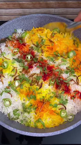 ## ✨ #Masaledar #Mutton #Biryani ✨ ### #For the #Mutton #Gravy: * 1 kg mutton * 1/2 cup oil * 2 bay leaves, 1 cinnamon stick * 2-3 green cardamoms * 4-5 peppercorns * 2-3 cloves * 1 black cardamom * 3 medium onions, sliced * 2 tbsp ginger garlic paste * 1 tsp Kashmiri red chilli powder * 1/2 tsp turmeric powder * 1 tsp coriander powder * 1/2 tsp garam masala * 1 tsp meat masala (optional) * 1/2 packet biryani masala * Salt to taste * 3/4 cup yogurt * Chopped coriander leaves * 2-3 slit green chillies **Preparation:** 1. Heat oil and sauté whole spices and sliced onions until golden brown. 2. Add mutton and cook until it changes color. Add ginger garlic paste and cook until the raw smell disappears. 3. Add all powdered spices and biryani masala. Mix well. 4. Add yogurt, stir everything together. Add water if needed. Cook until the mutton is tender. --- ### For the Rice: * Water * 800g / 4 cups basmati rice (washed & soaked for 30 mins) * Salt * Whole spices: cumin, bay leaves, cinnamon, black pepper, cloves, green cardamoms * 2 tbsp lemon juice * 4-5 green chillies **Preparation:** 1. Bring water to a boil with salt, whole spices, lemon juice, and green chillies. 2. Once boiling, add rice and cook until 90% done. 3. Drain and set aside. --- ### For Layering: * 4-5 dried plums (optional) * Chopped coriander leaves * Sliced green chillies * Fried onions * 3-4 tbsp ghee * Food color (optional) **Layering Instructions:** 1. Add dried plums, coriander, green chillies, and some fried onions to the cooked mutton. 2. Layer half the rice over the mutton. Add more fried onions, green chillies, and coriander. 3. Add the rest of the mutton and rice. 4. Drizzle food color and ghee on top. Seal the pot, place a tawa underneath, cook on high flame for 5–7 mins, then on low flame for 20–25 mins (dum). 5. Let it rest 10 minutes before opening. Mix gently and serve with raita. --- ## ✨ برياني لحم ماعز حار ✨ ### مكونات مرق اللحم: * 1 كجم لحم ماعز * 1/2 كوب زيت * 2 ورق غار، عود قرفة * 2-3 حبات هيل أخضر * 4-5 حبات فلفل أسود * 2-3 قرنفل * 1 حبة هيل أسود * 3 بصل متوسط مقطع شرائح * 2 ملعقة كبيرة معجون زنجبيل وثوم * 1 ملعقة صغيرة فلفل أحمر كشميري * 1/2 ملعقة صغيرة كركم * 1 ملعقة صغيرة كزبرة مطحونة * 1/2 ملعقة صغيرة جارام ماسالا * 1 ملعقة صغيرة بهارات لحم (اختياري) * نصف عبوة بهارات برياني * ملح حسب الذوق * 3/4 كوب زبادي * كزبرة طازجة مفرومة * 2-3 فلفل أخضر مشقوق **طريقة التحضير:** 1. سخّن الزيت وأضف البهارات الكاملة والبصل حتى يصبح لونه ذهبياً. 2. أضف اللحم وقلّب حتى يتغير لونه، ثم أضف معجون الزنجبيل والثوم واطبخ حتى تزول رائحته. 3. أضف البهارات المطحونة وبهارات البرياني. 4. أضف الزبادي، وامزج جيدًا. أضف ماء إذا لزم الأمر واطبخ حتى ينضج اللحم. --- ### مكونات الأرز: * ماء * 800 غرام / 4 أكواب أرز بسمتي (مغسول ومنقوع 30 دقيقة) * ملح * بهارات كاملة: كمون، ورق غار، قرفة، فلفل أسود، قرنفل، هيل أخضر * 2 ملعقة كبيرة عصير ليمون * 4-5 فلفل أخضر **التحضير:** 1. اغلي الماء مع الملح والبهارات وعصير الليمون والفلفل الأخضر. 2. أضف الأرز عندما يبدأ الماء في الغليان واطبخه حتى ينضج بنسبة 90%. 3. صفّ الأرز واتركه جانبًا. --- ### للتَّرتيب (الطبقات): * 4-5 برقوق مجفف (اختياري) * كزبرة مفرومة * فلفل أخضر مقطع * بصل مقلي * 3-4 ملاعق كبيرة سمن (أو زبدة) * لون طعام (اختياري) **الخطوات:** 1. أضف البرقوق والكزبرة والفلفل الأخضر وبعض البصل المقلي إلى مرق اللحم. 2. ضع نصف كمية الأرز فوق اللحم، ثم أضف المزيد من البصل المقلي والكزبرة والفلفل. 3. أضف بقية اللحم ثم بقية الأرز. 4. رش السمن ولون الطعام، وأغلق القدر بإحكام. 5. ضع القدر فوق صاج أو مقلاة، واطبخ على نار عالية 5–7 دقائق، ثم على نار هادئة لمدة 20–25 دقيقة. 6. اتركه 10 دقائق قبل الفتح. قلّب الطبقات برفق وقدمه مع الرايتا. صحة وهنا! #غداء #لذيذ #برياني #ماسالا #طبخ #هنيئا #هني #هندي #مطبخ#اكلات #اكسبلور #اكسبلورexplore 
