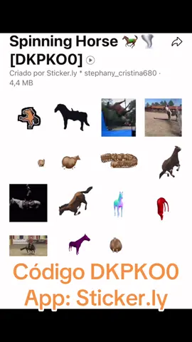 🐎🌪️ COPIE E COLE NO APP Código DKPKO0 App: Sticker.ly #fyp #foryoupage #figurinhazap #whatsapp #whatsappstickers #stickerly #figurinhas #fyppppppppppppppppppppppp #spnning #cavalo #horse #memestiktok 