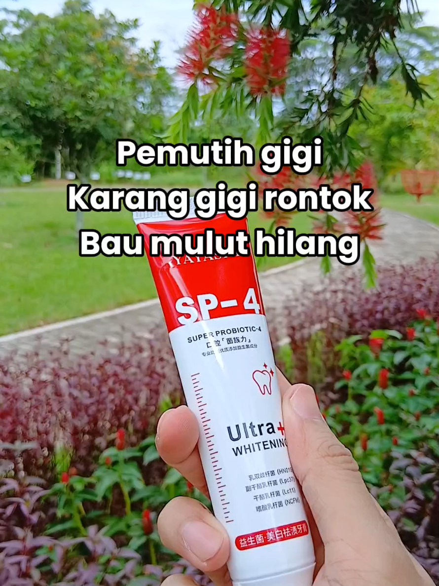 Odol dengan kandungan yang membantu memutihkan gigi, mengurangi karang plak gigi dan menyegarkan nafas #yayashisp4 #odolwhitening #pemutihgigi #karanggigi #baumulut 