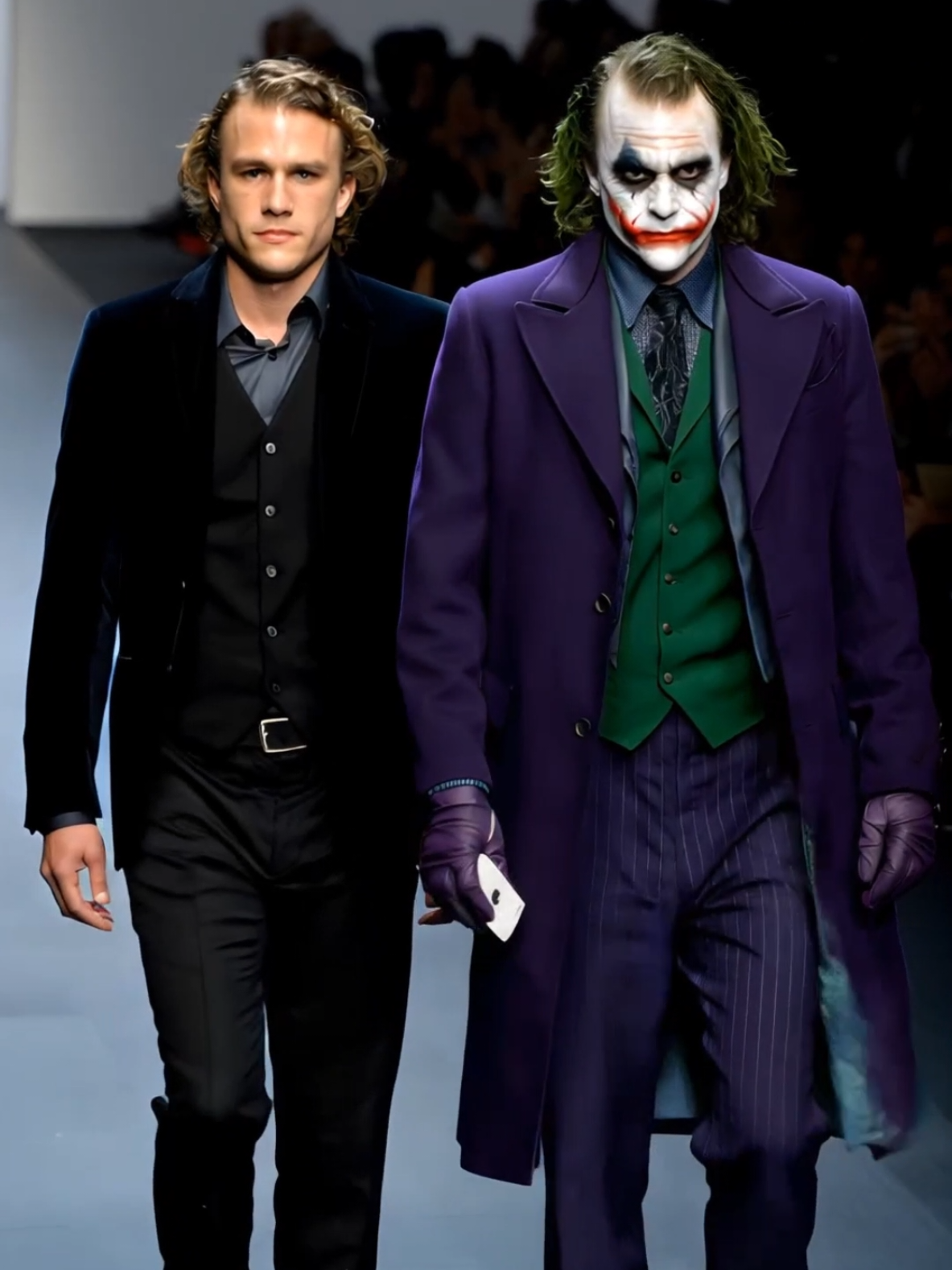 All Jokers Actors Walk the AI Runway #Joker #HeathLedger #JoaquinPhoenix #JackNicholson #AIArt  Cesar Romero Jack Nicholson Mark Hamill (voz) Heath Ledger Jared Leto Joaquin Phoenix Barry Keoghan Cameron Monaghan