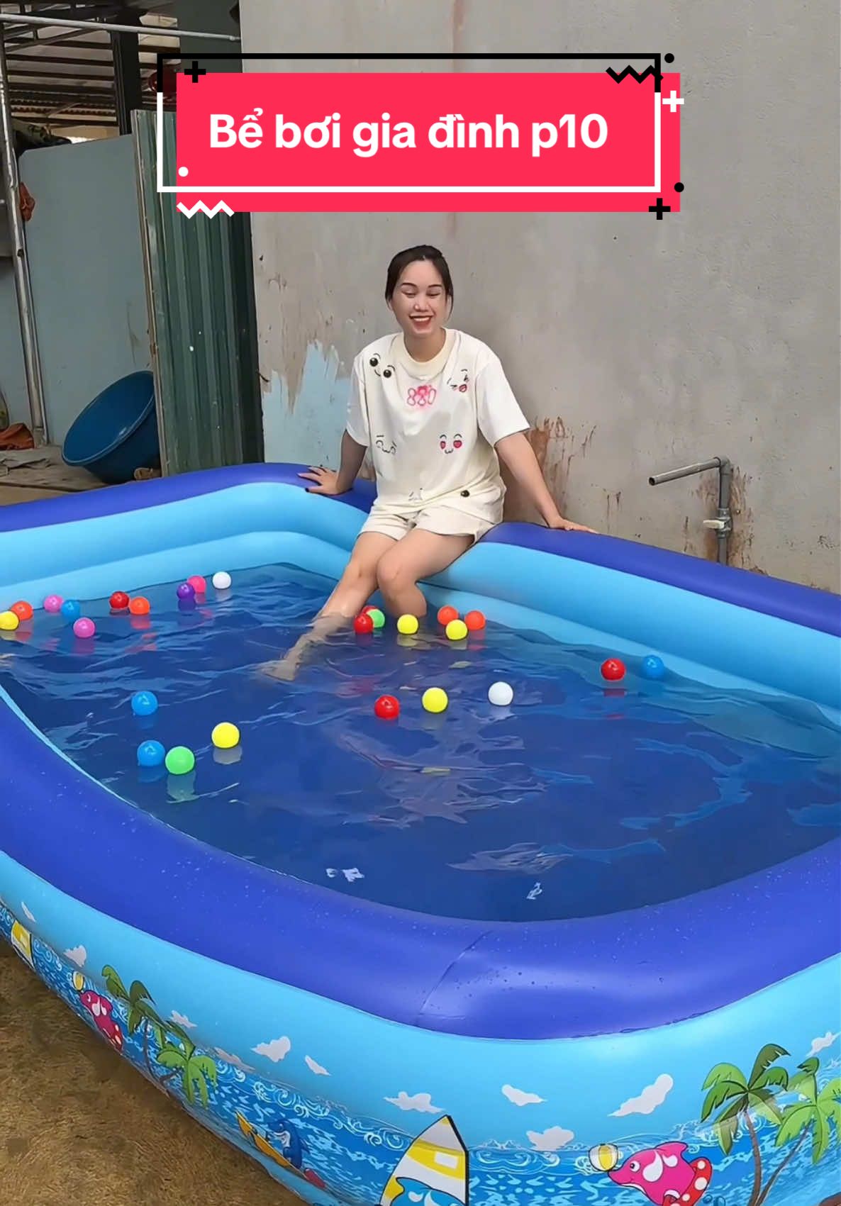 Bể bơi phao tại nhà tiện ích dễ dùng, các bác sắm ngay cho các con tha hồ bơi lội vào dịp hè nha #xuhuong #hangmen96 #beboigiadinh #beboitainha #beboichotre 