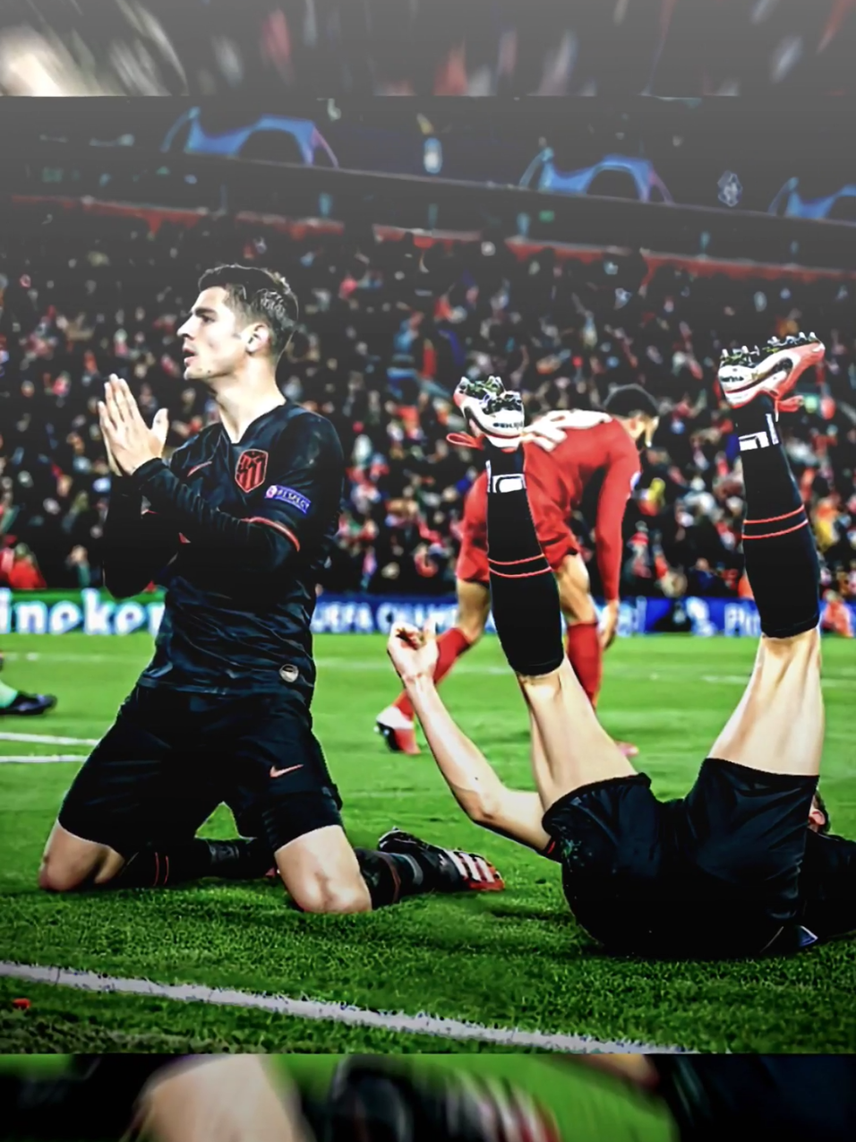 lah tiba tiba ada yang meluncur🤣, ada yang tau dia siapa?  #foryoupage#footballedit#footballtiktok#morata 