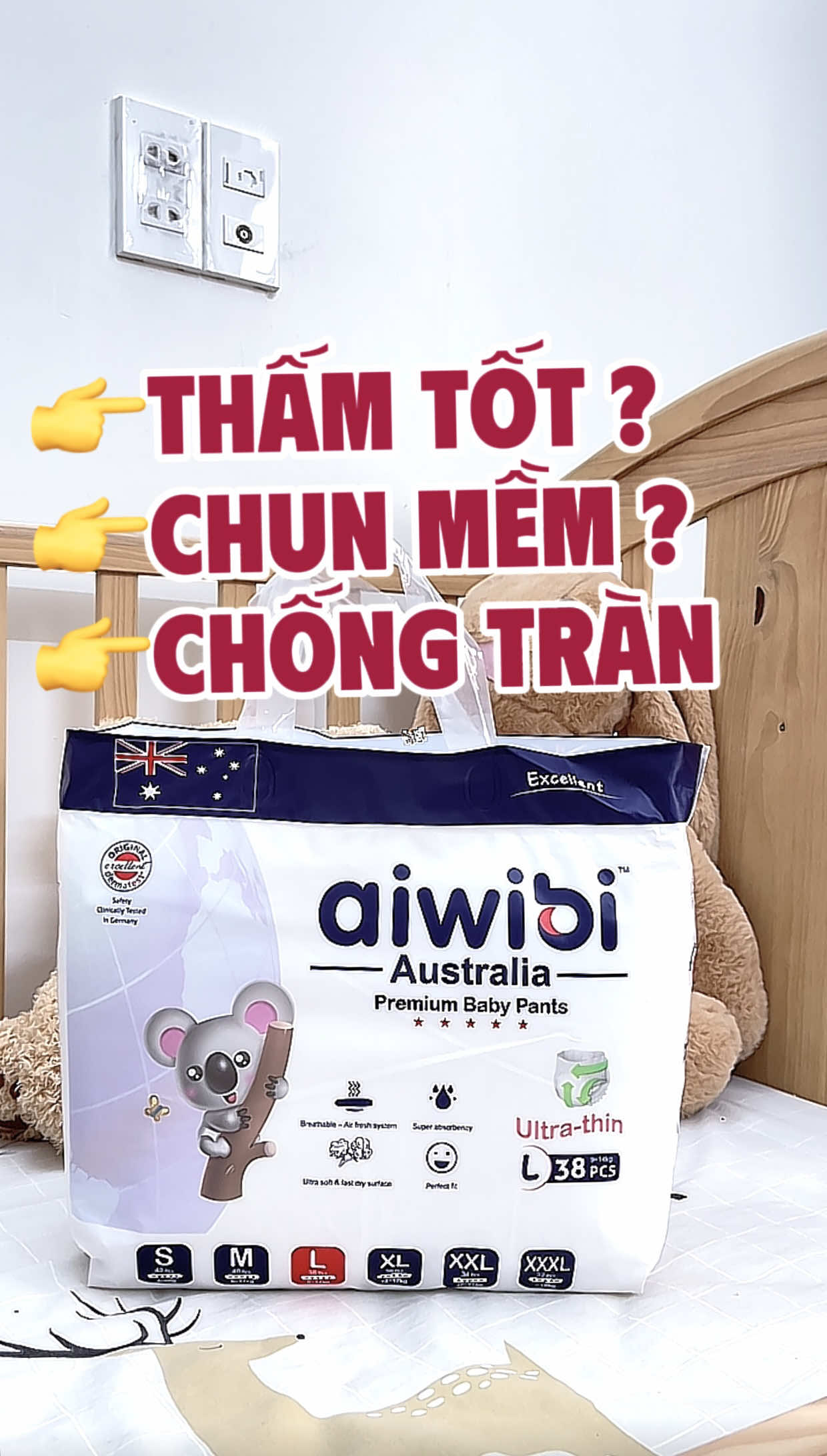 Trả lời @Mẹ Bảo An 🍀🐥 +1 em bỉm ngày chân ái mềm cho con. Bỉm aiwibi nha các mom #aiwibi #aiwibidiapers 