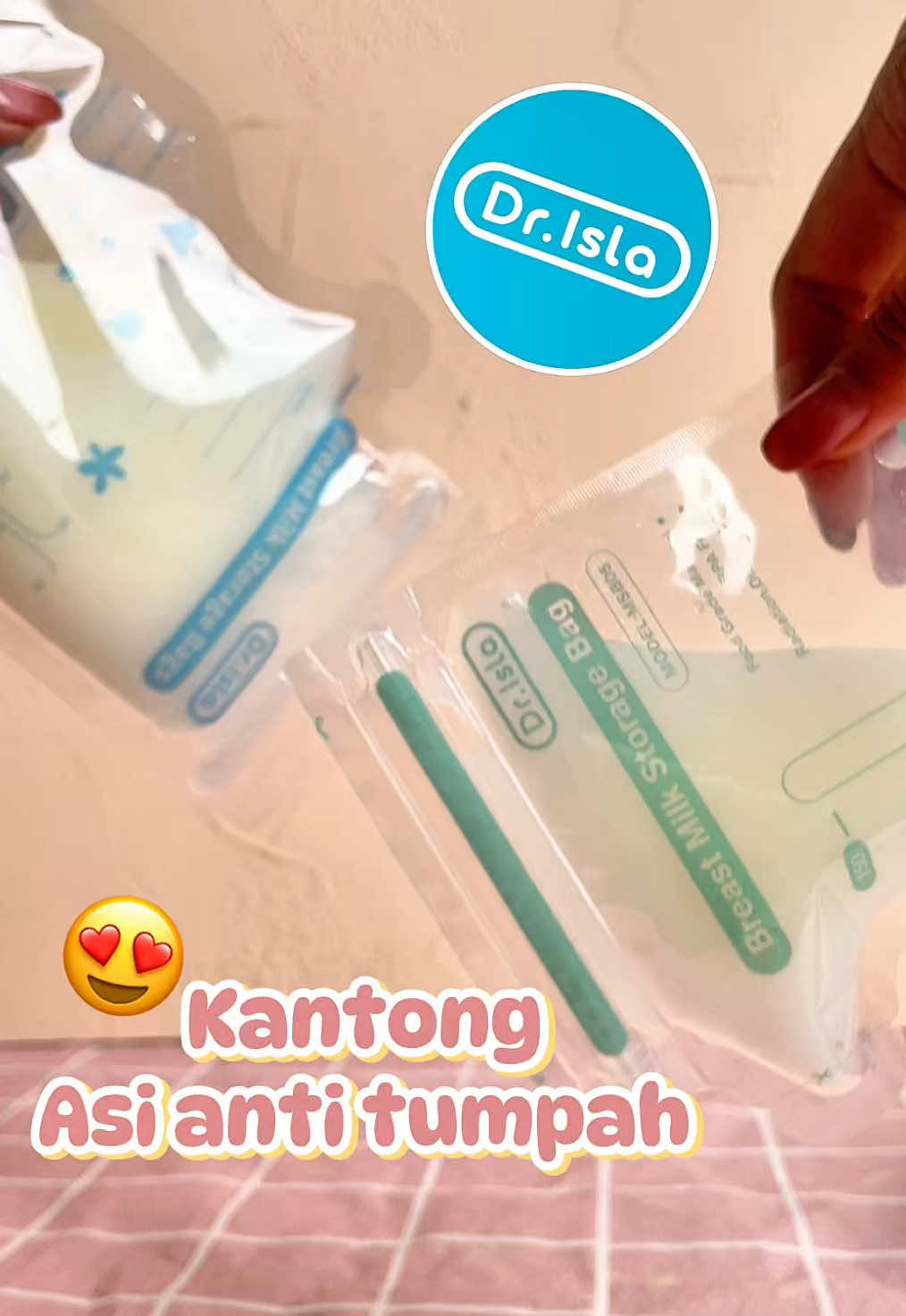 Kantong asi anti tumpah dari dr.isla bun😍 #kantongasi #drisla #kantongasiantibocor #babycare #milkstorage #asi #fyp 