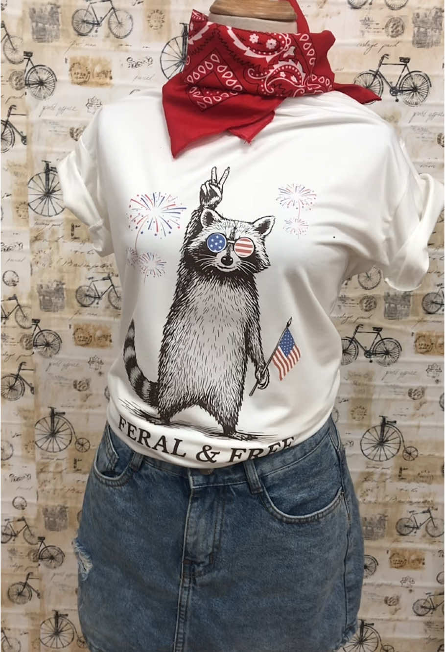 Feral and Free Shirt #raccoon #4thofjuly #fourthofjuly #redwhiteandferal #merica #4thofjulyracoon #mericaracoon #4thofjulyparty #feralraccoon #feralbutfree #4thofjulyoutfit #4thofjuly2025 #independenceday #feralandfree #raccoonferalandfree #fypシ 