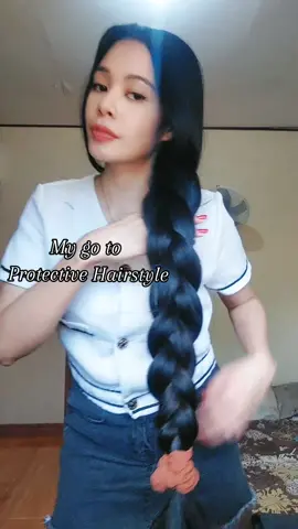 My Go to Protective Hairstyle! #hairtok #HairCareTips #longhair #hairstyles #braids 