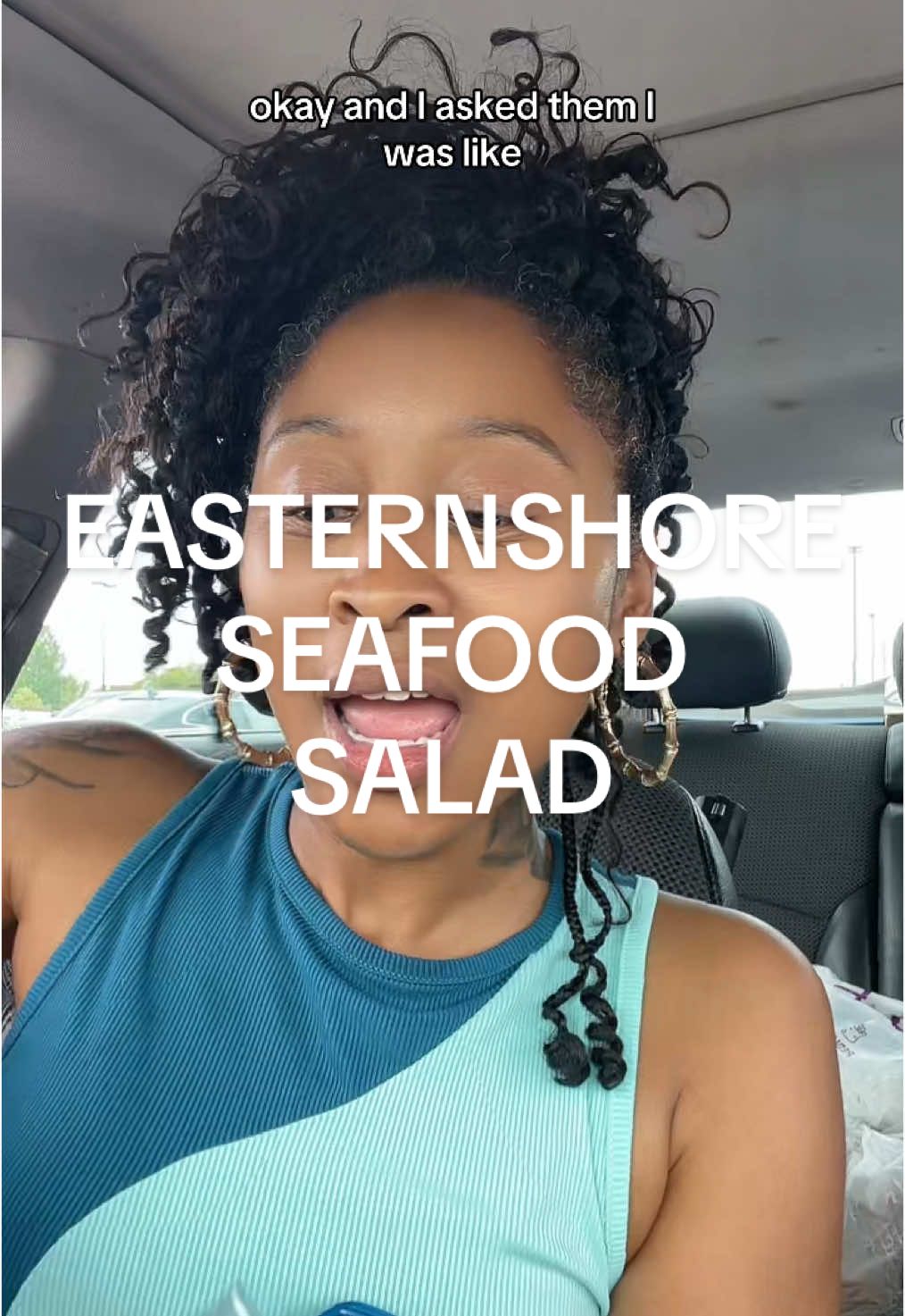 Why y'all lie to me like this ??? 0/10 for the Eastern Shore Seafood salad.  #eatwithkeish #foodcontentcreator #foodontiktok #foodtiktok #seafoodsalad #giant #viralfood #Foodie 