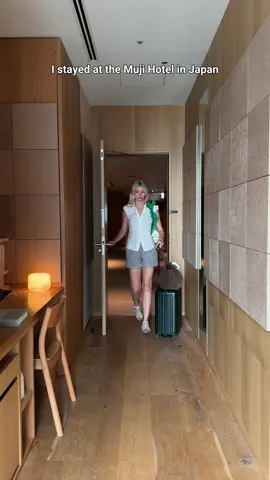 I stayed at the MUJI hotel in Japan! 🇯🇵✨ #solotravel #muji #japan #mujihotel
