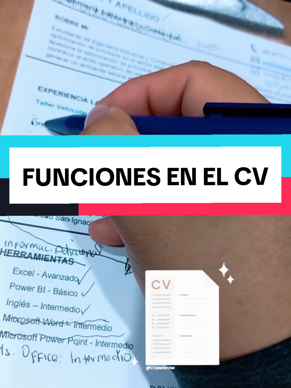 #tiktoklive #livehighlights funciones en la experiencia laboral #curriculum #busquedalaboral #practicante #chambasihay 