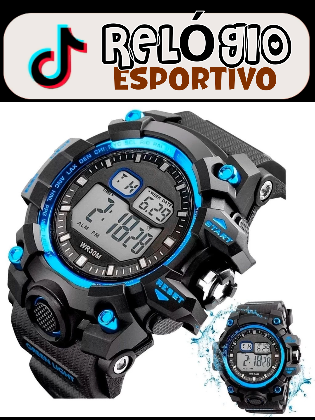 Relógio De Pulso Digital Masculino SPORT Esportivo a Prova d 'Água #Relógio #De #Pulso #Digital #Masculino #SPORT #Esportivo #Prova #DÁgua