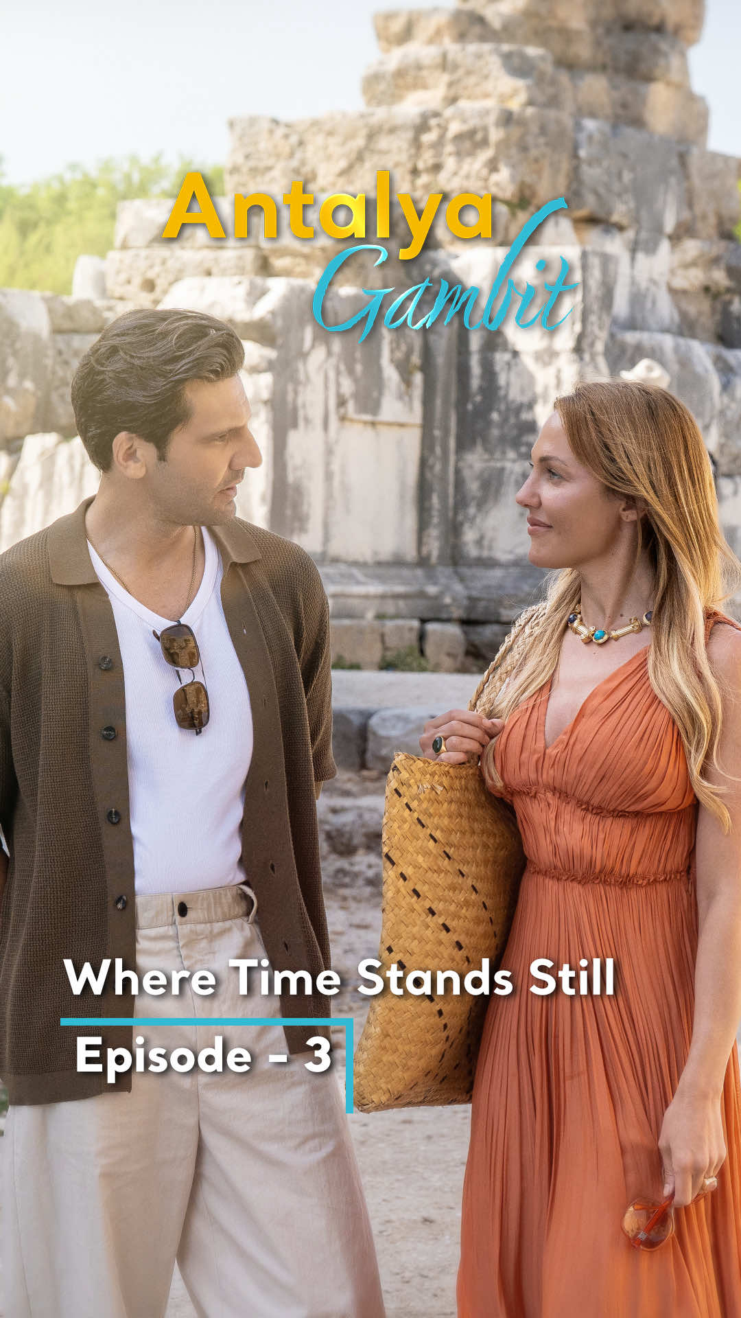 Antalya Gambit | Episode 3: Where Time Stands Still Lara and Deniz's journey begins in Perge, where Deniz put his plans into action. Or is Deniz after something much bigger? #GoTürkiye #AntalyaGambit #TurkishRiviera #Antalya