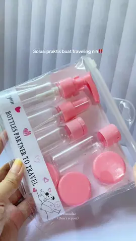 Rekomendasi set botol buat travel nih🧴🍯 #botoltravel #travelbottle 
