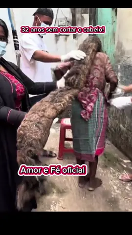 32 anos sem cortar o cabelo #cabelo #Deus  #biblia #jesus  #cristao 