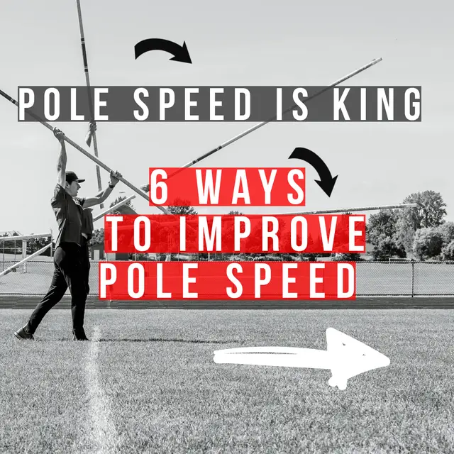 An easy way to vault higher is to teach pole speed on day one. It'll turn you into a PR machine. Since the pole vault is all about energy, the faster the pole is moving, the more energy we create, which leads to a higher probability of flying higher through the air! If the vaulter is always thinking, 