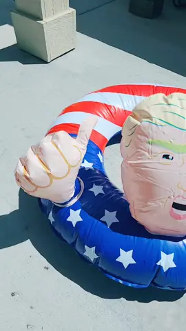 Trump tube for the pool, lake, or river! Definitely on the smaller side, made in China, so keep that in mind when ordering! Perfect gift, gag gift, fathers day gift, birthday gift, etc...  #trump #trumpsupporters #maga #FathersDay #tiktokshopfinds 