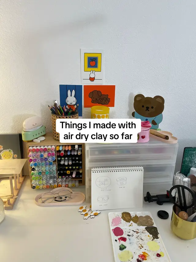 Some projects I did recently #airdryclay #clayart #claymagnets #clayproject #airdryingclay #airdryclaydiy #kawaiiart #handmadecraft 