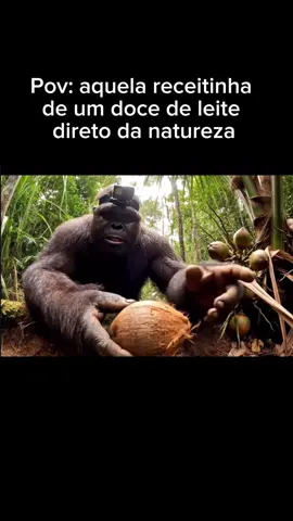🍯🦍 Doce de leite raiz, direto da selva! Quando o gorila vira masterchef e te ensina a fazer o doce mais primitivamente gostoso da história 😂🌴 ⠀ 🎬 Sem fogão, sem panela… só instinto e talento!#fyp #ia #viral 