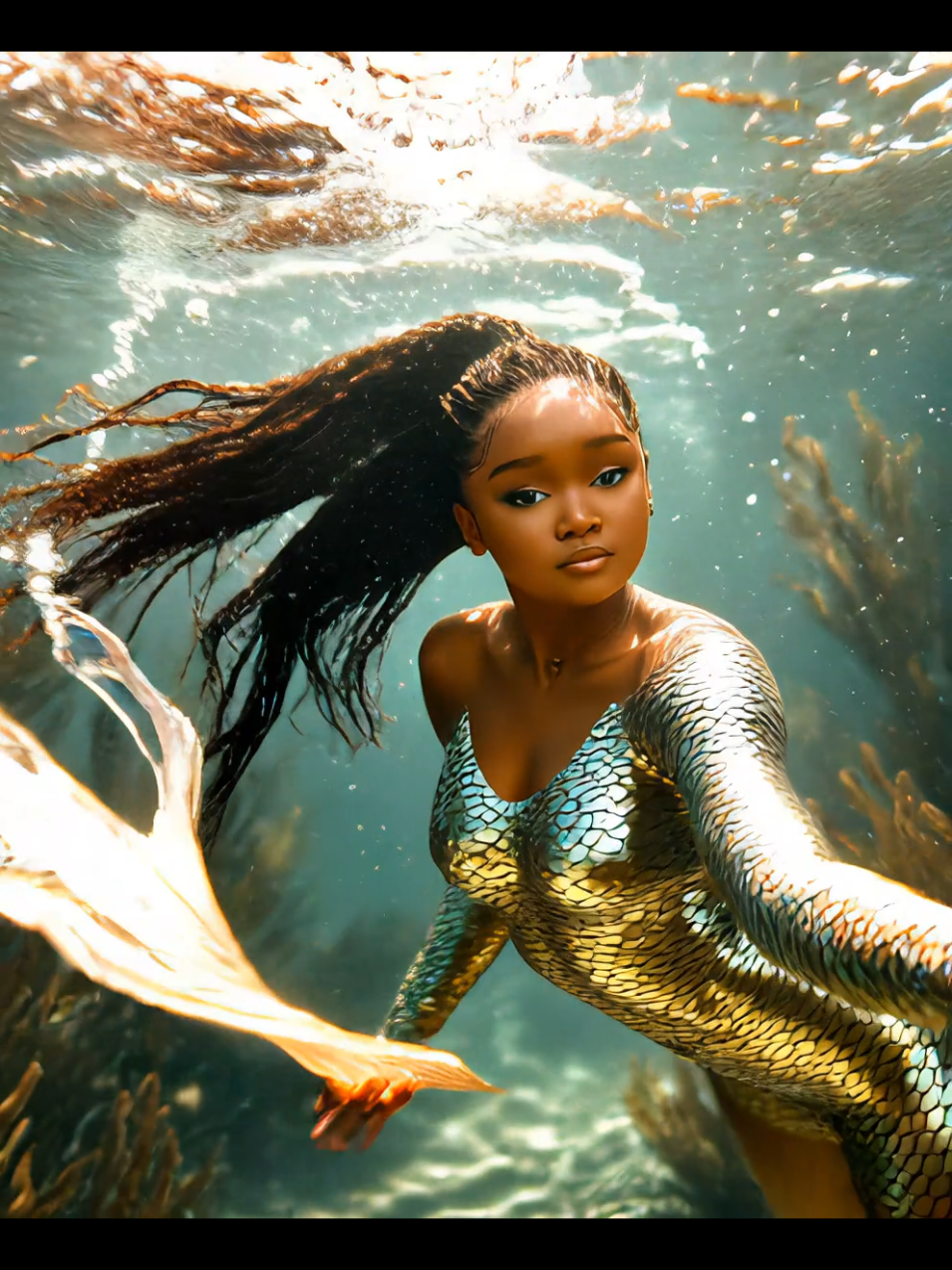 she's has the most prettiest mermaid transform, just check it out 🥹🌹😍🧜