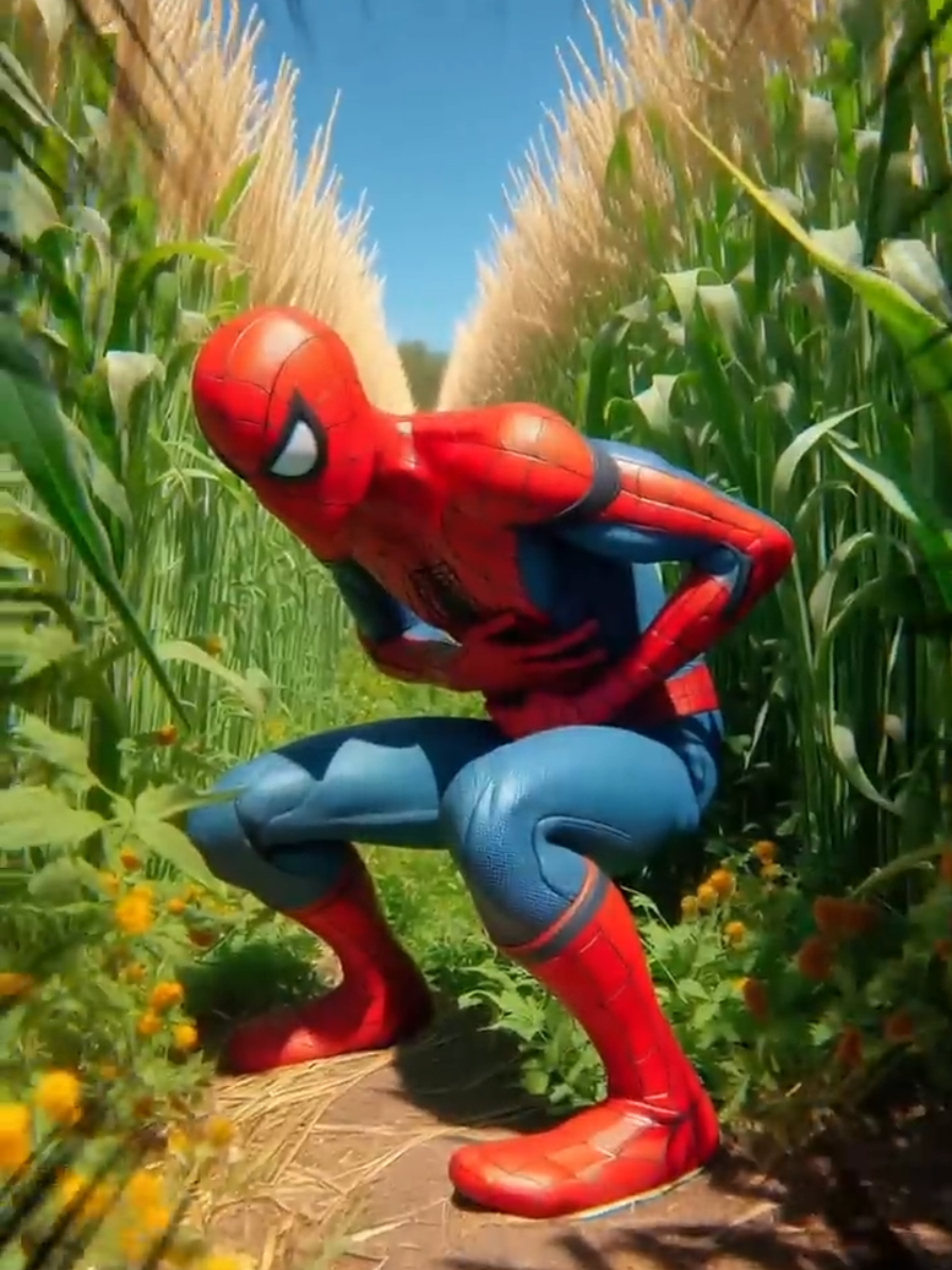Homem-Aranha estava com dor de barriga e teve que fazer no campo #homemaranha #histórias #capitaoamerica 
