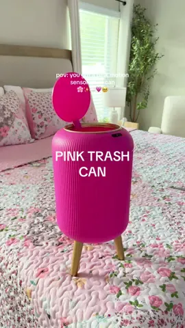 she's a beauty 💖 I just love that it's motion sensor!! ✨ #pinktrashcan #motionsensor #motionsensortrashcan #trashcan #homedecor #pinkdecor #pinkhomedecor #tiktokmademebuyit  