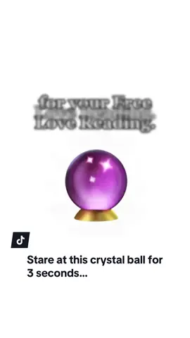 Stare into the crystal ball for 3 seconds 👁️🔮 Your love reading knows the truth… even if your mind doesn’t. 💌 Link in bio for your soulmate sketch #soulmate #psychictok #crystalball #intuitivereading #fyp #soulmateenergy #spiritualtiktok #clairvoyant