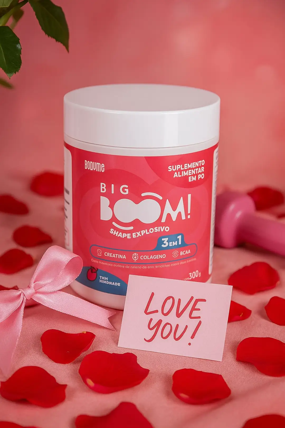 O amor pode até ser leve... mas o shape é explosivo com Big Boom!💥  #diadosnamorados #amor #creatina #suplementos #presentediadosnamorados 