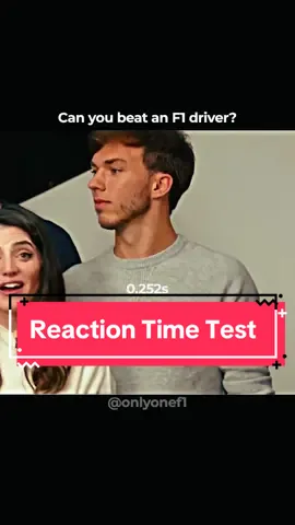 Think you can beat an F1 Driver? Try it! 👀 #f1 #formula1 #f1tiktok #f1memes #f1drivers #formulaone #pierregasly #f1tok #reactiontime 