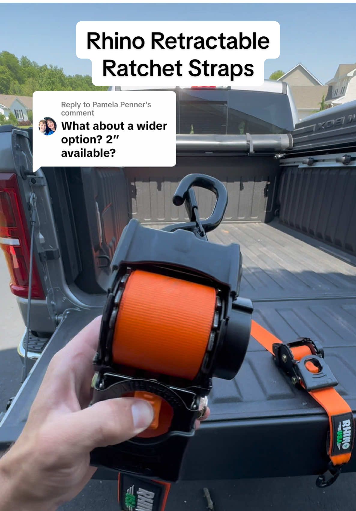 Replying to @Pamela Penner i like these 2” Ratchet straps better @Rhino USA #ratchetstraps #truck #trucktok #towing #bluecollar #tiktokshopcreatorpicks 