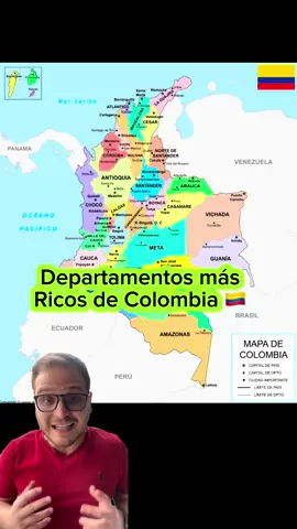 Departamentos más RICOS de Colombia 🇨🇴  #AprendeEnTikTok #AprendeConTikTok #colombia #cundinamarca #bolivar #atlantico #valledelcauca #santander #antioquia #bogota #cali #medellin #bucaramanga #cartagena #barranquilla #interesante 