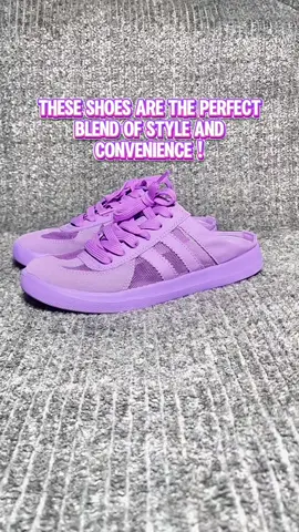 Step Into Comfort: Sneaker Flats for Everyday Style. These soft sneakers can pair with any outfit.  These purple shoes slip on and are available in other fashionable colors. #sneakerflats #flatshoes  #fashiontiktok #purple #sliponshoes  #shoestyle #TikTokShop  #shoesrecommendation 