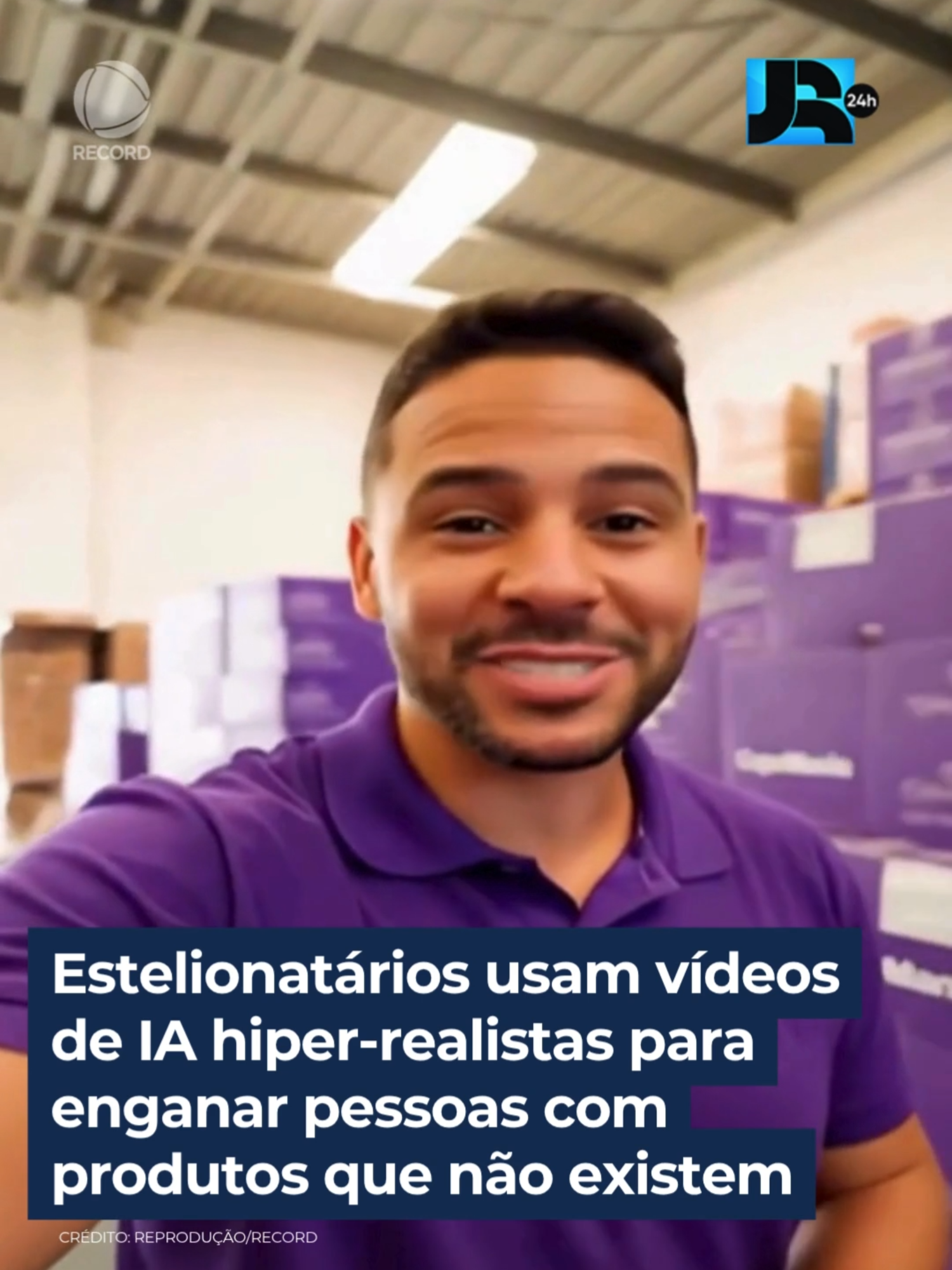 As ferramentas de inteligência artificial estão cada vez mais avançadas e geram vídeos hiper-realistas, que só os profissionais conseguem diferenciar o que é real do que é falso. Isso virou uma oportunidade para estelionatários. Em São Paulo, uma suposta loja criou até funcionários com inteligência artificial para enganar consumidores com produtos que não existem. Além dos produtos e funcionários não existirem, o CNPJ da suposta empresa também é falso. Para dar mais credibilidade ao negócio, os estelionatários indicaram, nas redes sociais, que a loja física funcionava em uma rua, na zona norte de São Paulo. Diante da dificuldade em saber o que é real ou não, a dica é sempre desconfiar quando os preços são muito baixos. 👉 Veja essa e outras notícias em R7.com/JornalDaRecord #JornalDaRecord #JR24H